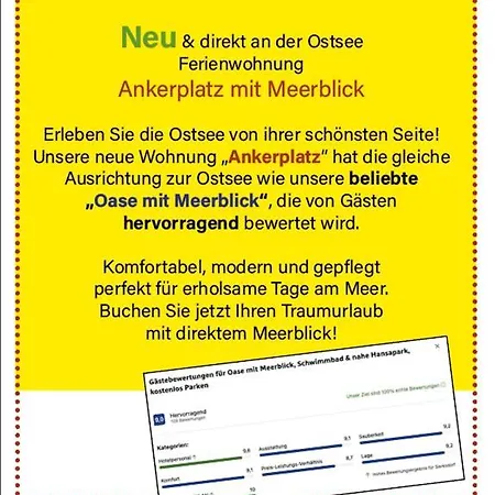 Ankerplatz Mit Meerblick, & Hansapark Nah, Kostenlosen Parken, Pool *