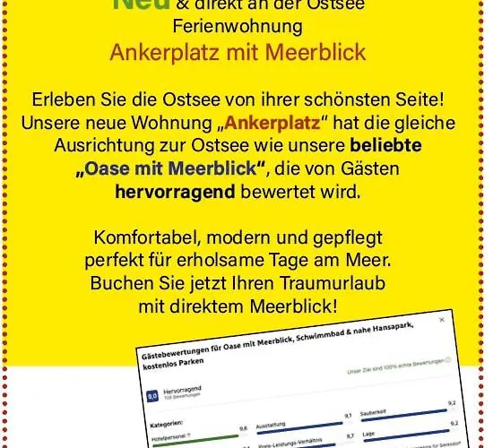 Ankerplatz Mit Meerblick, & Hansapark Nah, Kostenlosen Parken, Pool Sierksdorf